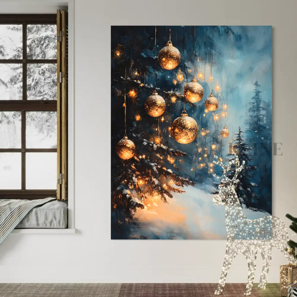 Winter Ornaments at Dusk - Hand Painting القادمون الجدد