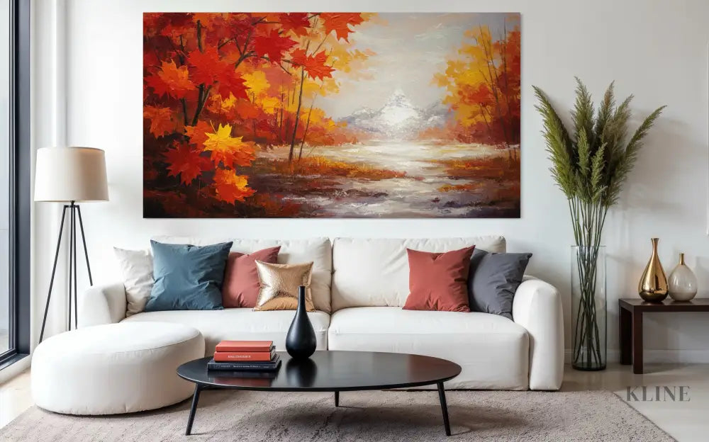 Winter’s Gilded Maple - Hand Painting 
