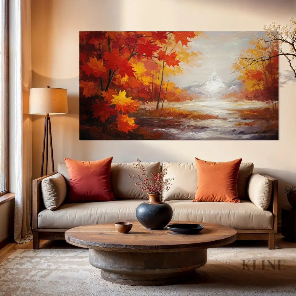 Winter’s Gilded Maple - Hand Painting