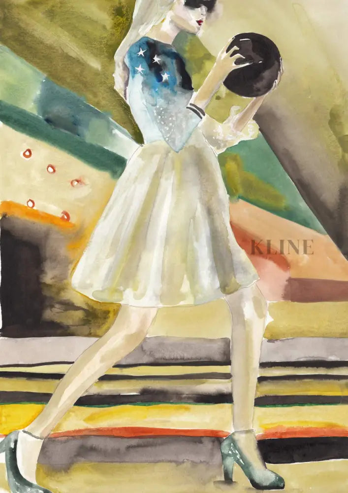 Won It In a Bowling - Hand Painting Canvas Wall Art