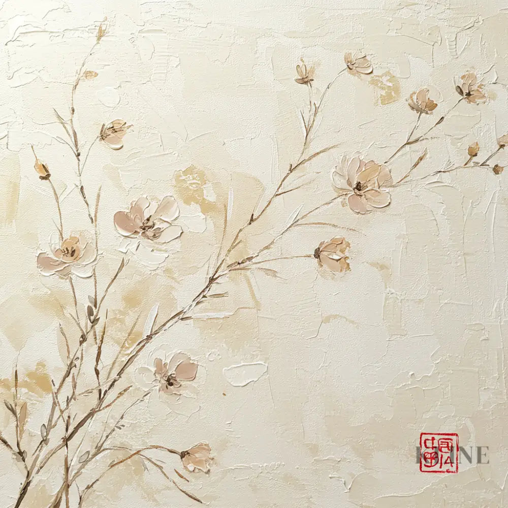 Zen Blossom Serenity - Hand Painting 