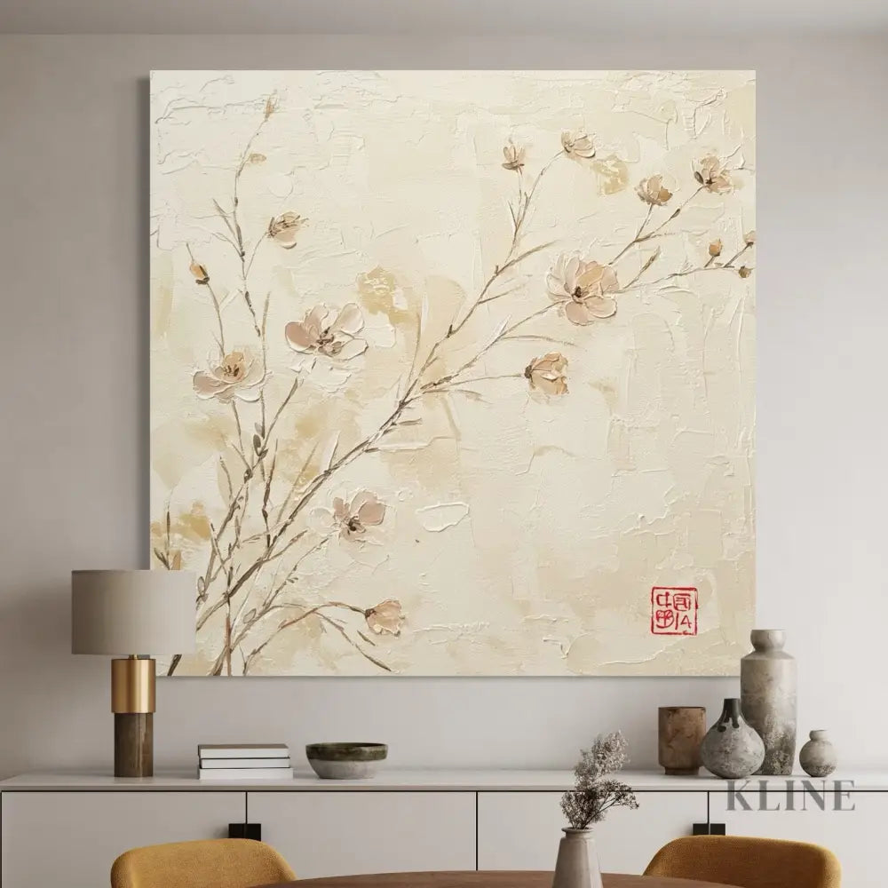 Zen Blossom Serenity - Hand Painting