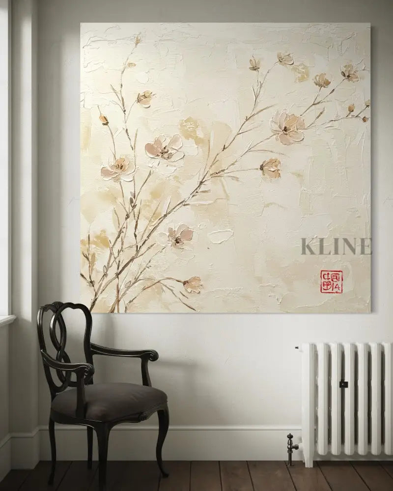 Zen Blossom Serenity - Hand Painting 