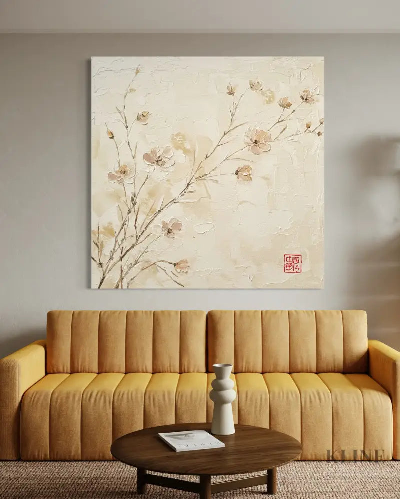 Zen Blossom Serenity - Hand Painting 