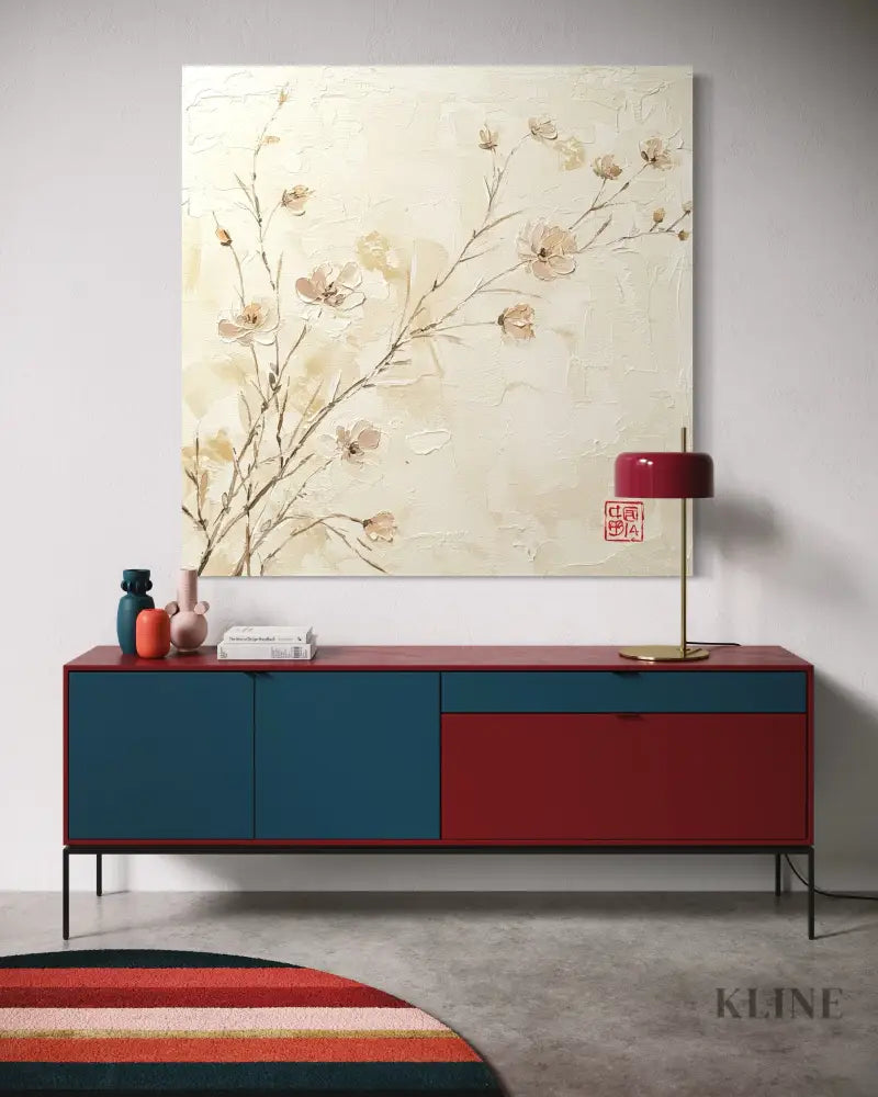 Zen Blossom Serenity - Hand Painting 