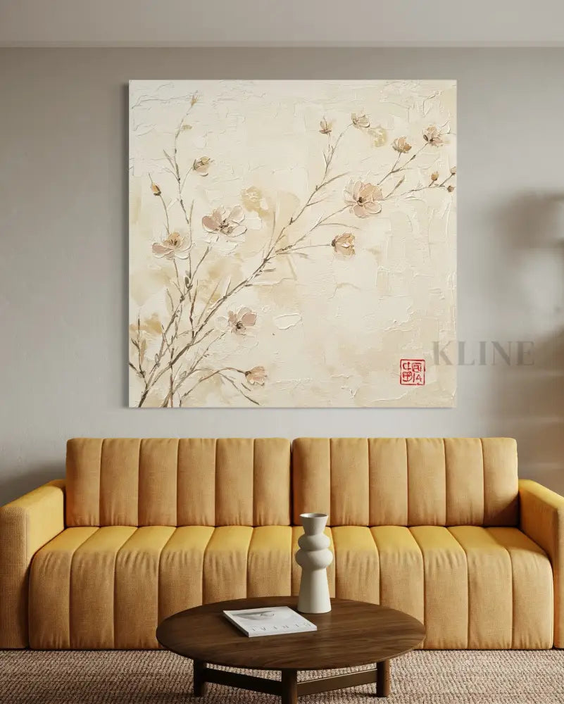 Zen Blossom Serenity - Hand Painting