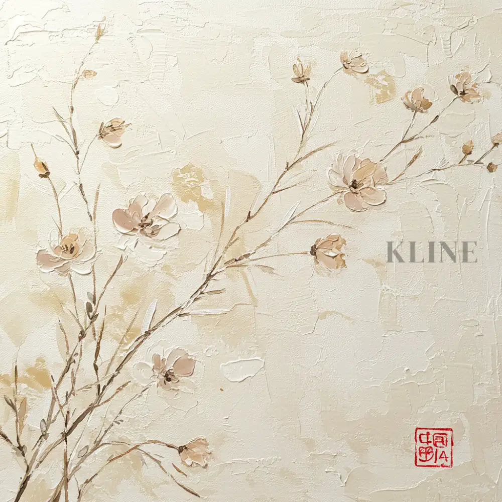 Zen Blossom Serenity - Hand Painting