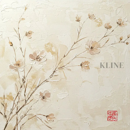 Zen Blossom Serenity - Hand Painting