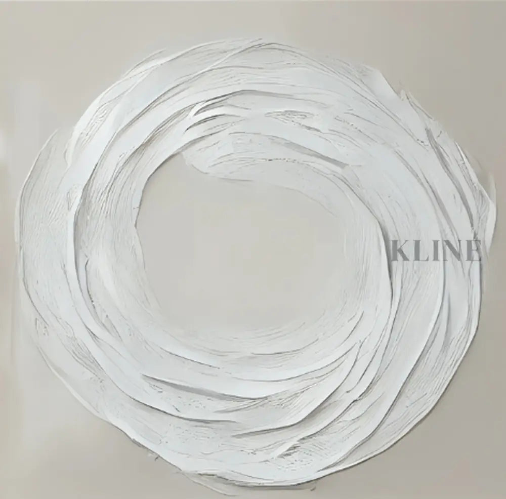Zen Markings 3 artwork featuring textured white layers in a calming circular design, perfect for modern interiors. 