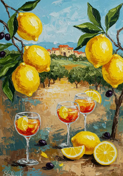Zest of Aegean Light 2 - Hand Painting