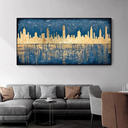 City in Blue Hues wall art image
